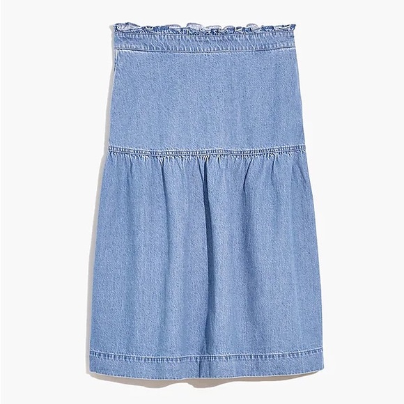 Madewell Denim Pull-On Midi Skirt in Normandie Wash - NWOT - Picture 4 of 5